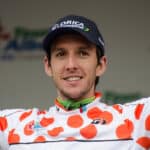 King of Mountains (KOM) Jersey winner of Stage 5 of the Tour of Alberta, Edmonton. Of team Orica GreenEdge.